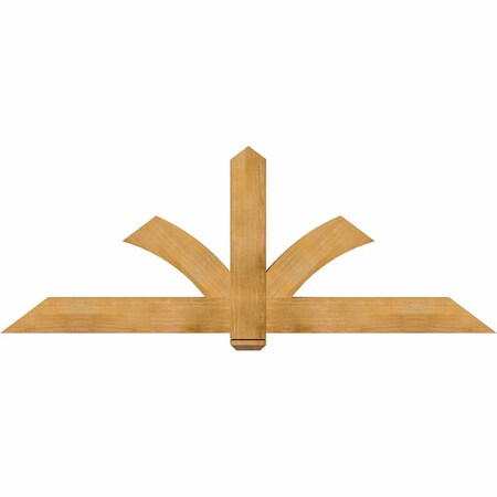 Ekena Millwork Redmond Rough Sawn Timber Gable Bracket, Western Red Cedar, 84"W x 31"H x 4"D x 6"F, 9/12 Pitch GBW084X31X0406RED00RWR